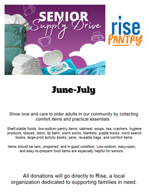 Senior Supply Drive 